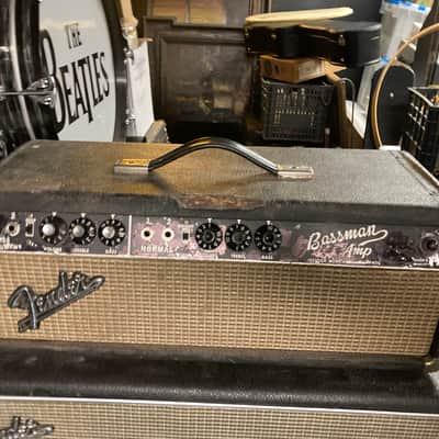 Fender Bassman 2-Channel 50-Watt Guitar Amp Head 1964 - 1967 - Black Panel image 2