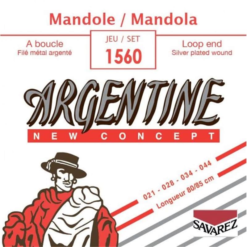 ARGENTINE 1064L Corda singola SOL-4 Avvolta in Acciaio Loop End Mandola image 1