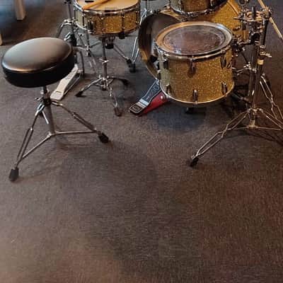 Pearl Masterworks Drum Set - 8/10/12/14/14/20" - Gold Flake image 2