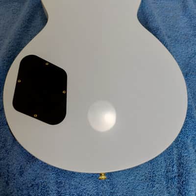 Harley Benton LP - Gloss White Double bound body. Neck and headstock binding. image 5