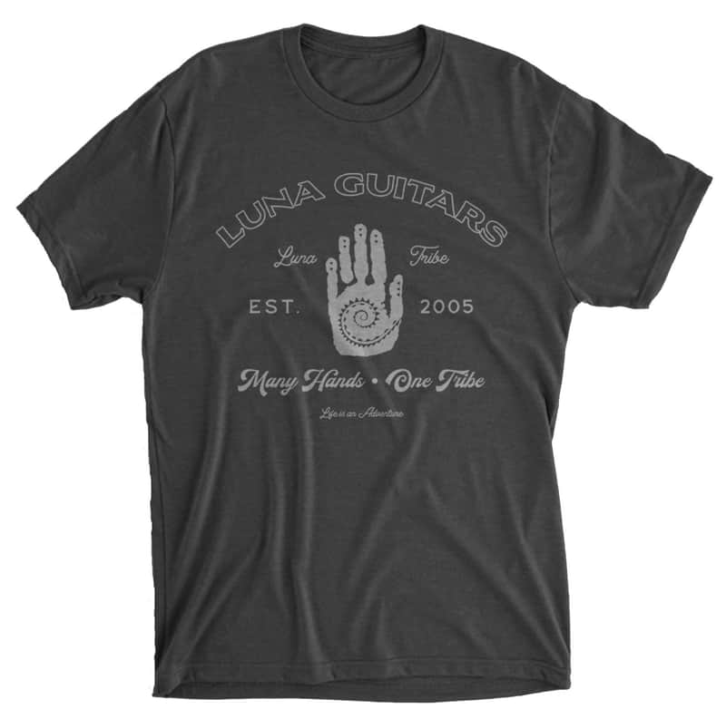 Luna Guitars Tribe Charcoal T-Shirt - Large image 1