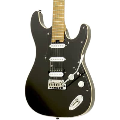 Aria Pro II Dg Electric Guitar Black W/Strap image 3