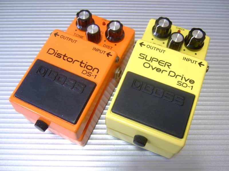 1983 Boss SD-1 Super OverDrive & 1984 BOSS DS-1 Distortion / MIJ Made in Japan (Black Label) image 1