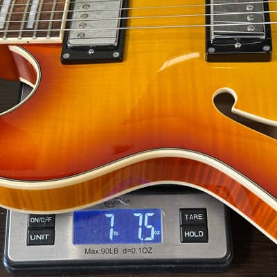 Used D'Angelico Premier DC Semi-Hollow Stoptail Dark Iced Tea Burst w/bag TSU24806 image 12