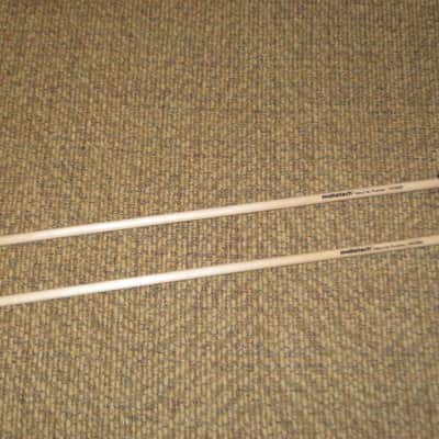 ONE pair new old stock (with packaging) Malletech NR36B Xylo/Bell Mallets - Natural Rubber, Very Hard, 1 & 1/8" Round Black Heads // Birch Handles (from around 2019) Made in USA image 15