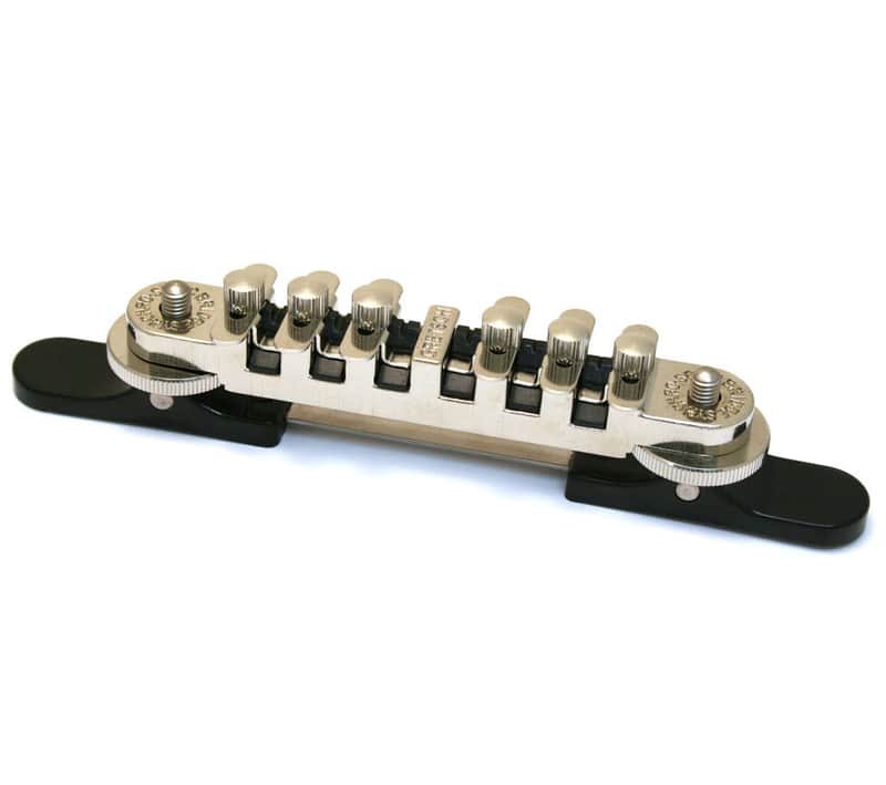 006-2758-000 Gretsch Roller Guitar Bridge Assembly Synchro-Sonic™ Nickel w/Base image 1