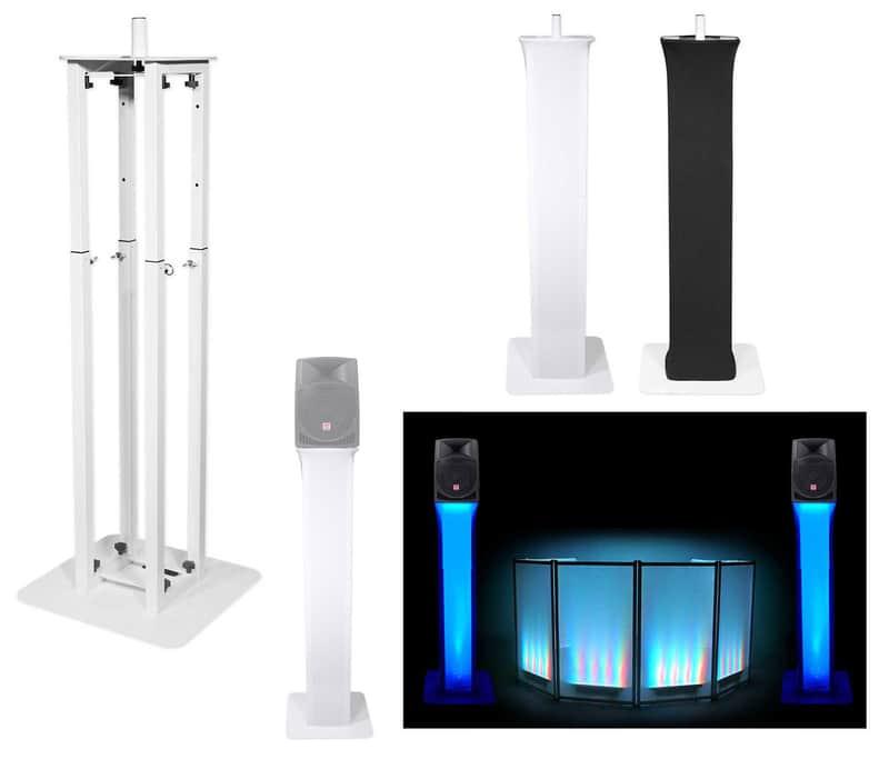 (1) Rockville White Adjustable Totem Stand For Rockville RPG12 12" Speaker image 1