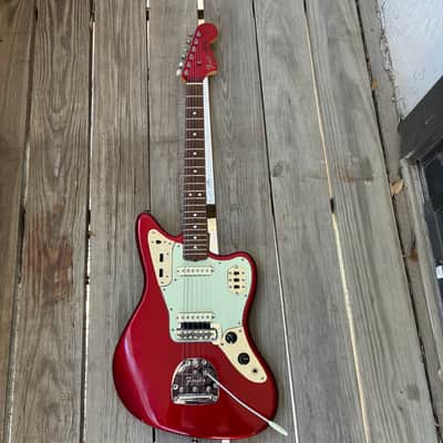 Greg Koch Fender matching head stock American Vintage '62 'Thin Skin' Jaguar 2007 - 2008 - Candy Apple Red AVRI image 3