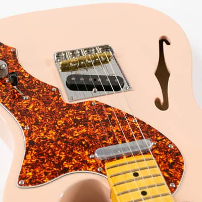 Fender American Professional II Telecaster Thinline Electric Guitar - Transparent Shell Pink with Maple Fingerboard image 5