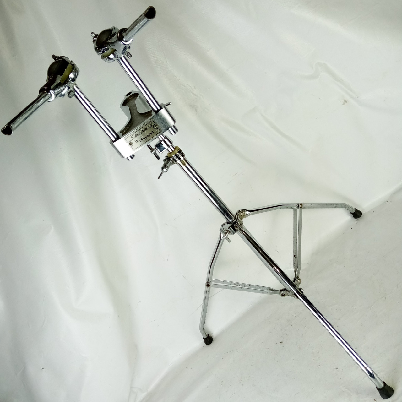 Slingerland SUPER Set-O-Matic Double Tom Drum Stand Mounts Holder Vintage #64/74 — main photograph