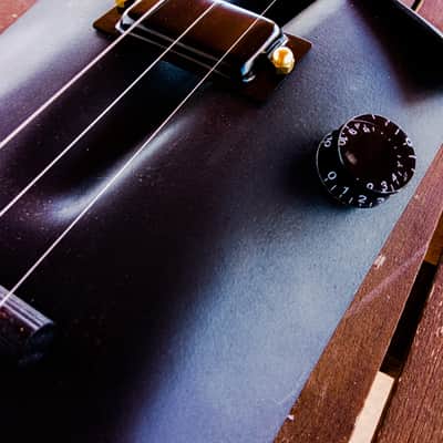 MADE TO ORDER Handmade 3 Strings Shovel Guitar Matte Black, Mild Relic image 5