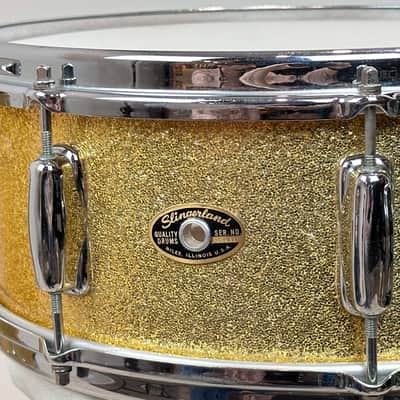 Slingerland 22/22/12/13/16/5.5x14" VIDEO Vintage 60's Drum Set - Gold Sparkle image 14