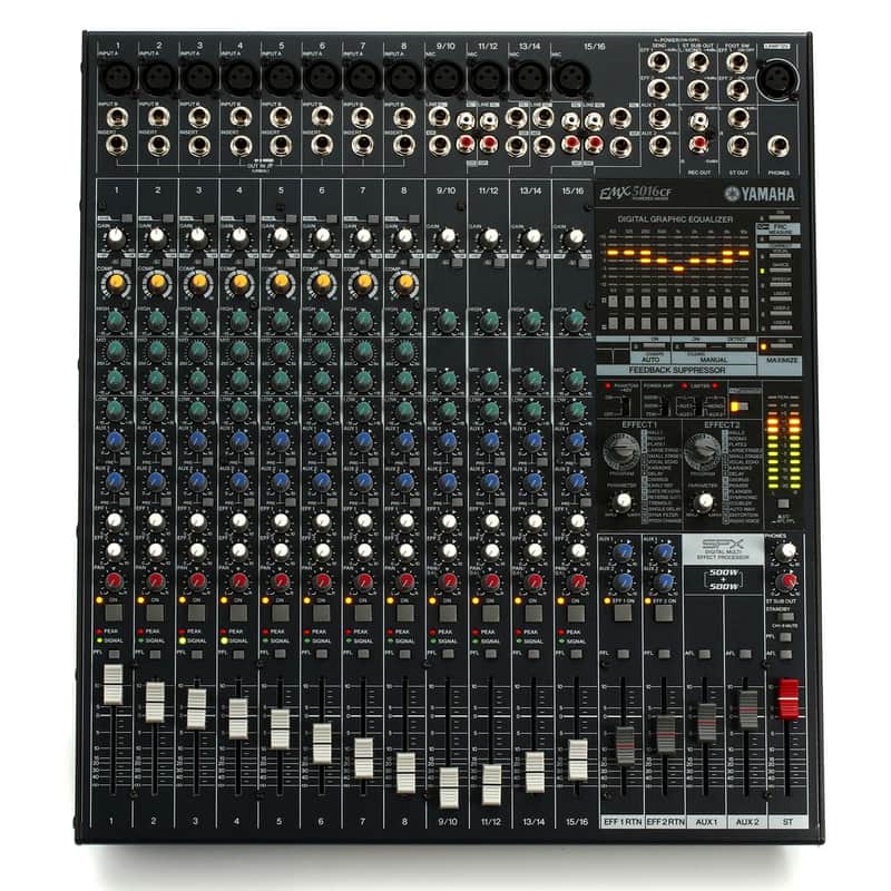 Yamaha EMX5016CF 16 Channel 500-Watt Powered Analog Mixer | Reverb