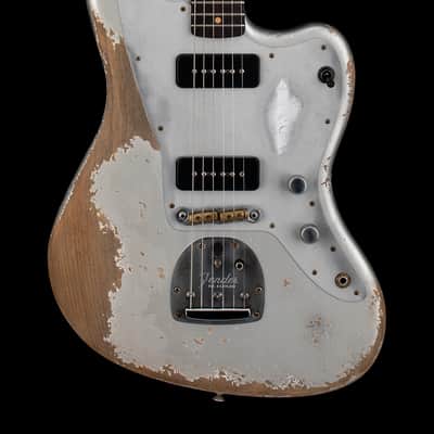 Mint Fender Custom Shop NAMM Masterbuilt Apprentice Dylan Delpizzo-Howell 1962 Jazzmaster Ultra Heavy Relic - Inca Silver #78858 image 1