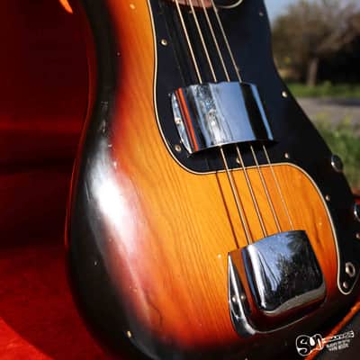 Fender Precision Bass Rosewood Fretboard 1977 | Sunburst image 6