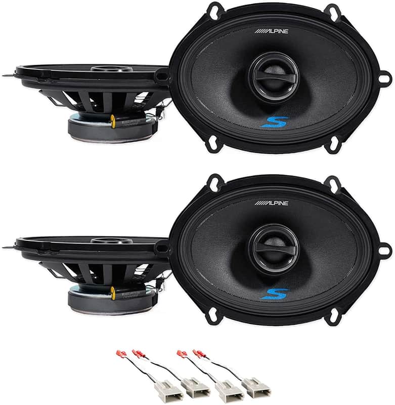 Front+Rear Alpine S 5x7" Speaker Replacement Kit For 1993-1995 Lincoln Mark VIII image 1