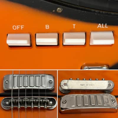 1960’s D’Scala Deluxe Electric Guitar Orange & Black Made in Italy Rare Bizarre + Case image 20