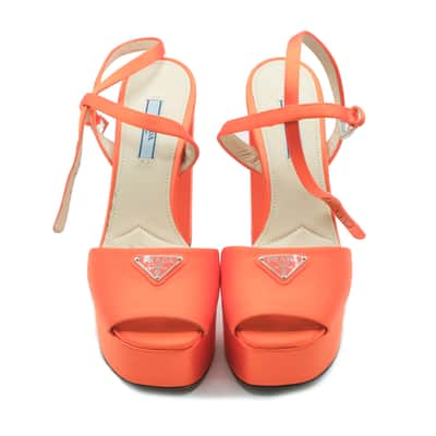 Orange Prada Stacked Heel Owned by Sheila E. image 2