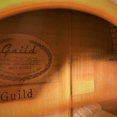 Guild F47 Westerly Built Acoustic Electric Excellent Condition Mini Jumbo Maple F-47 F47ce image 15
