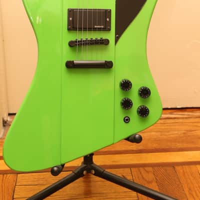 hard luck kings hard luck kings spider neon green firebird stlye electric guitar emg hz pickups 2017 image 2