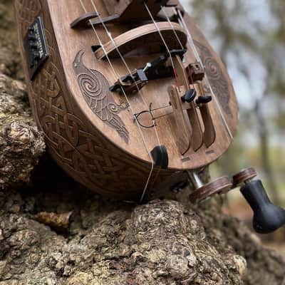 Hurdy-Gurdy With Pickup - 24 Keys - 6 string - Ukrainian Lira Hurdy Gurdy Electric Acoustic Excellent New image 7