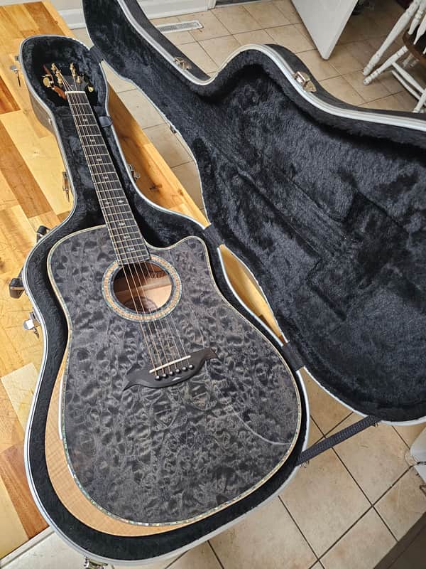 B.C. Rich Prophecy Series Acoustic- Electric Guit 2024 - SMOKE BLACK QUILT image 1