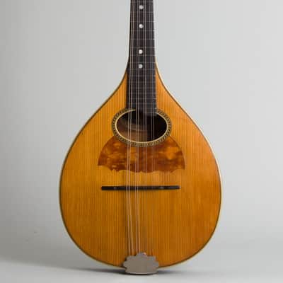 Vega  Style 201 Flat Back, Bent Top Mandolin (1916), ser. #34381, black tolex hard shell case. image 1