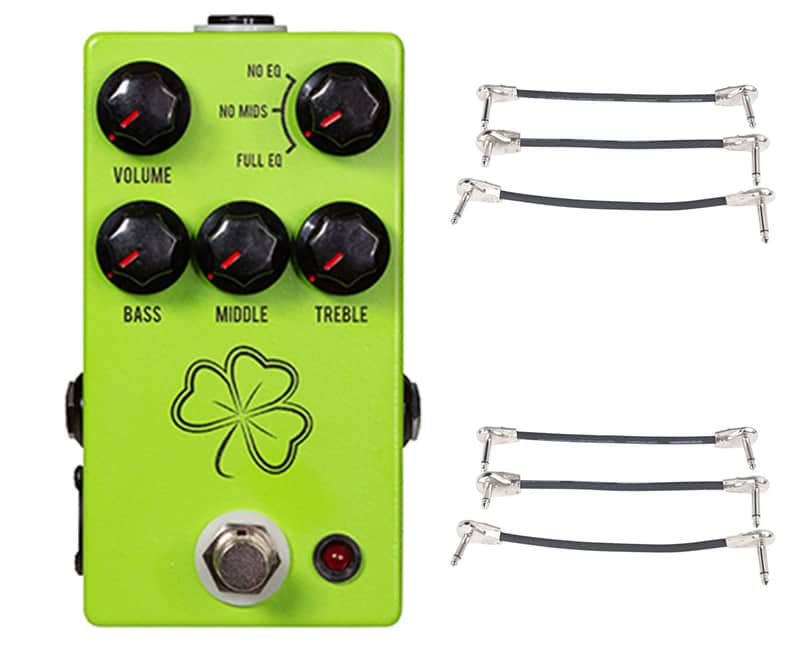 JHS Clover Preamp Pedal + 2x Gator Patch Cable 3 Pack image 1