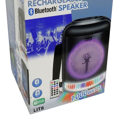 Technical Pro LIT8 Portable Bluetooth Karaoke Machine System w LED+Tablet Stand image 8