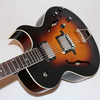 The Loar LH-280-C Archtop Hollowbody Electric Guitar Sunburst image 4