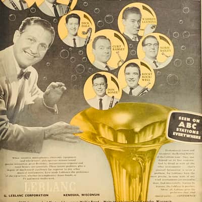 |Original| Color 1960 Down Beat Magazine LeBlanc  Horns Promotional Ad Feat. Lawrence Welk |Framed| image 2