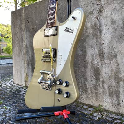 🎸 GIBSON FIREBIRD / ELLIOT EASTON TIKIBIRD / 2013 / gold mist poly / limited edition / incl. OHSC image 4