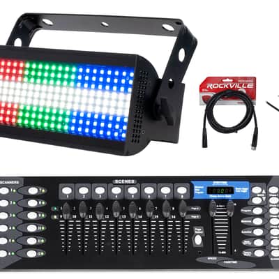 American DJ ADJ JOLT 300 RF Blinder/Strobe Effect Light+DMX Controller+Cables image 1