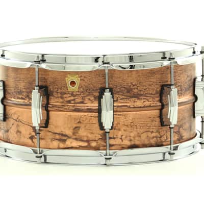 Ludwig 14" x 6.5" Copper Phonic Snare Drum Smooth Raw Copper Finish image 2