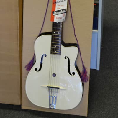 Vintage 1950s Maccaferri G30 Decorated Archtop Plastic Guitar w Original Box + Goodies image 20
