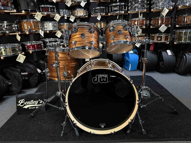 ~RARE~ DW Performance Series 4-Piece 10/12/16/22 Drum Kit Set in Bronze Oyster FinishPly image 1