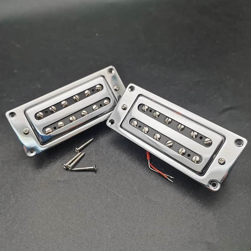 Chrome Mini Humbucker Open Guitar Pickups image 1