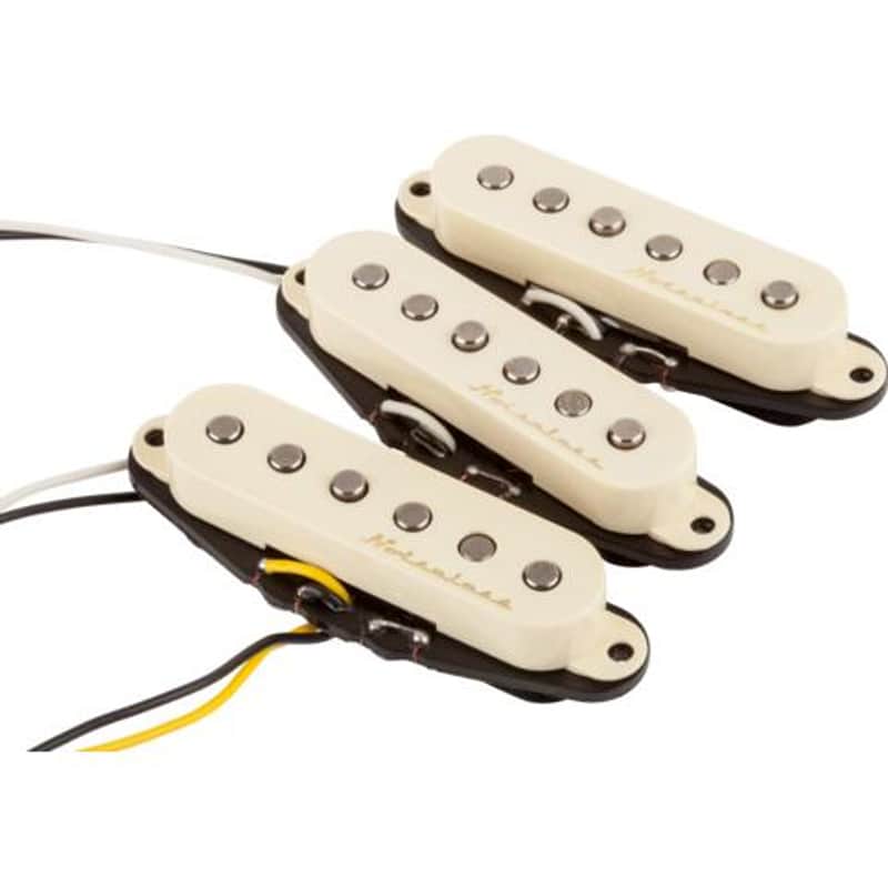 Fender Vintage Noiseless Stratocaster Pickup Set (3), White image 1
