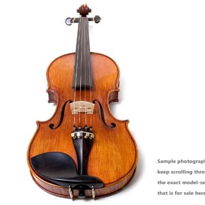 4/4 Advanced to Professional Level Violin Featuring Aged 7 Years+ Select Solid Spruce Top Highly Flamed One-Piece Maple Back and Sides, Real Ebony Components, Brazilwood Bows, Hand-Rubbed... image 5