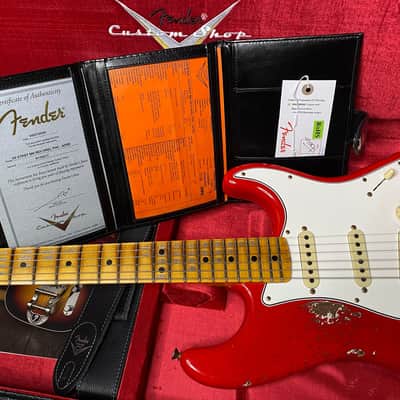 NEW! Fender Custom Shop Special Run '69 Stratocaster Heavy Relic - Handwound P/U's - Aged Ferrari Red - Reverse Headstock - 7.9lbs - Authorized Dealer - One OFF! SUPER RARE! G07043 image 12