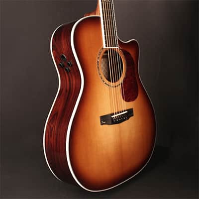 Cort GOLDA8LB Gold Series Auditorium Solid 6-String Acoustic-Electric Guitar w/Deluxe Soft Side Case image 2