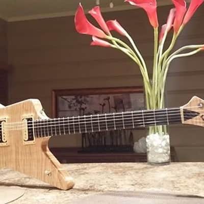 Dave Vogele Custom Guitars Hand Made Explorer 2014 Natural / Blonde image 1