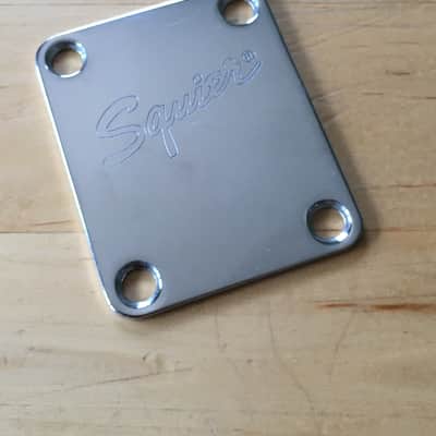 Vintage Fender Squier Neck Plate Chrome Plating Original Natural Light Relic NOS image 4