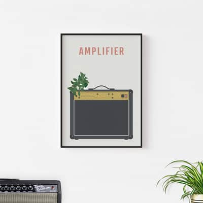 Marshall Amplifier Print - Guitar Amp Poster, 30x40cm Size image 3