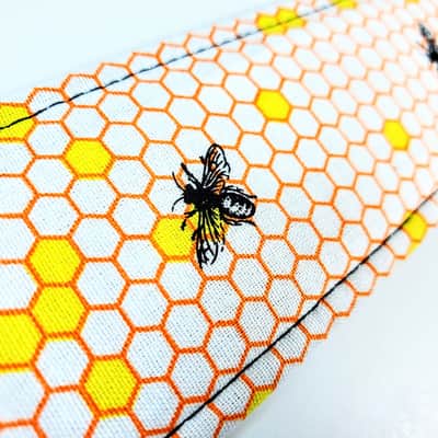 Honey Bee Guitar Strap - Bee Honey Comb Guitar Strap - Bee Guitar Strap -Double Padded for Comfort image 2