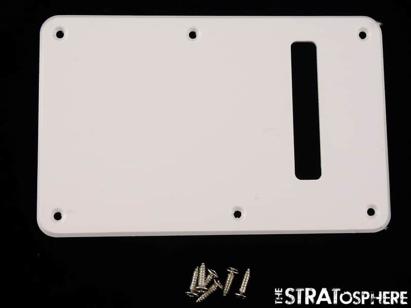 LEFTY Fender Squier Sonic Series, Strat TREMOLO COVER, Guitar, Back Cover White image 1