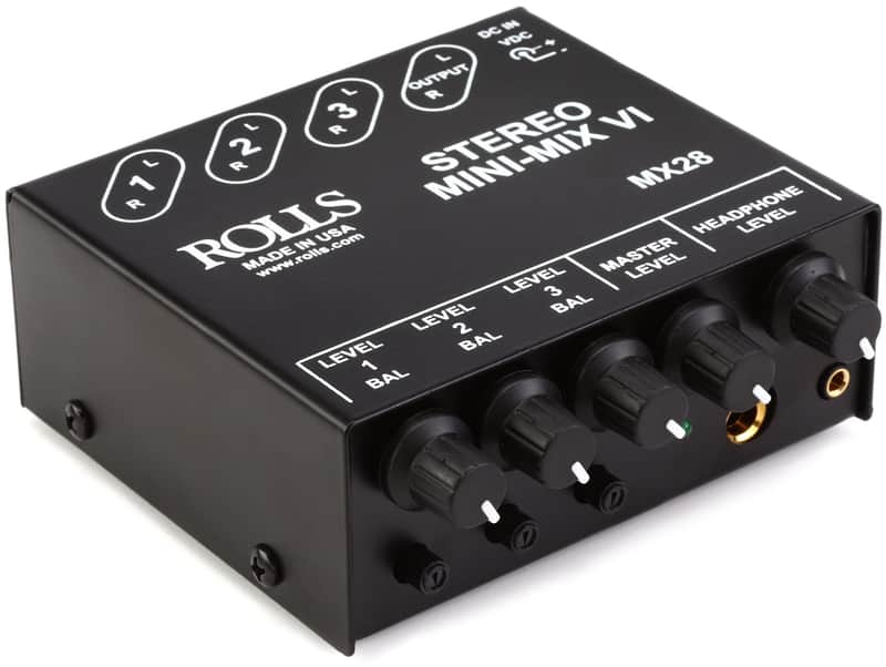Rolls MX28 Stereo Mini-Mix VI 3-channel Stereo Line Mixer image 1
