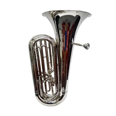 Schiller Elite 4 Valve Front Action Tuba Nickel Plated image 6