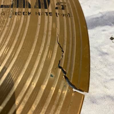 Paiste PST5 14" Rock Hi Hat Top Cymbal CRACKED image 4