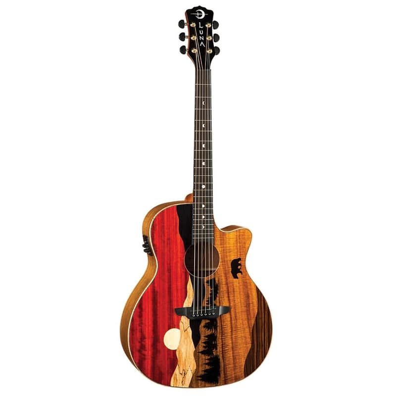 Luna Vista Bear Acoustic-Electric w/ Case Natural image 1